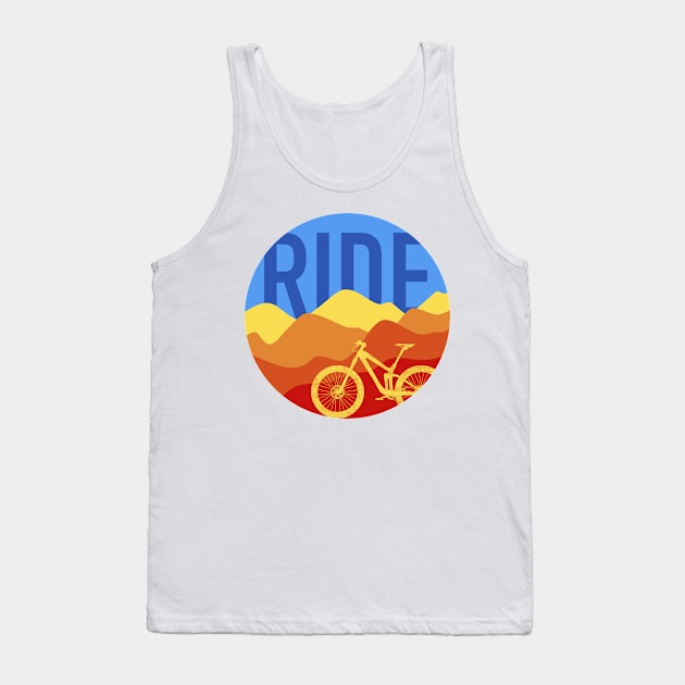 Ride MTB - Mountain Bike Vintage Colors Tank Top by TheWanderingFools